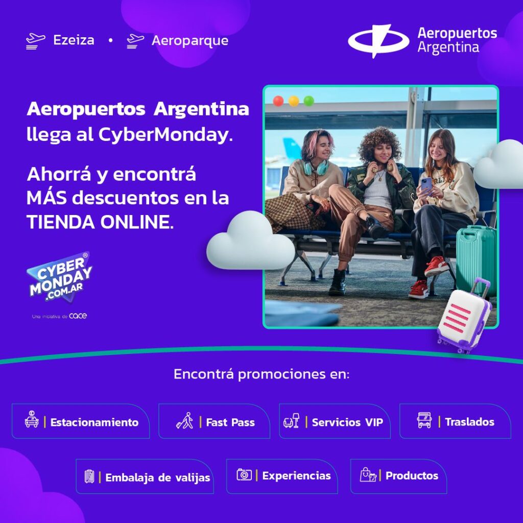 Aeropuertos Argentina participa por primera vez en el CyberMonday